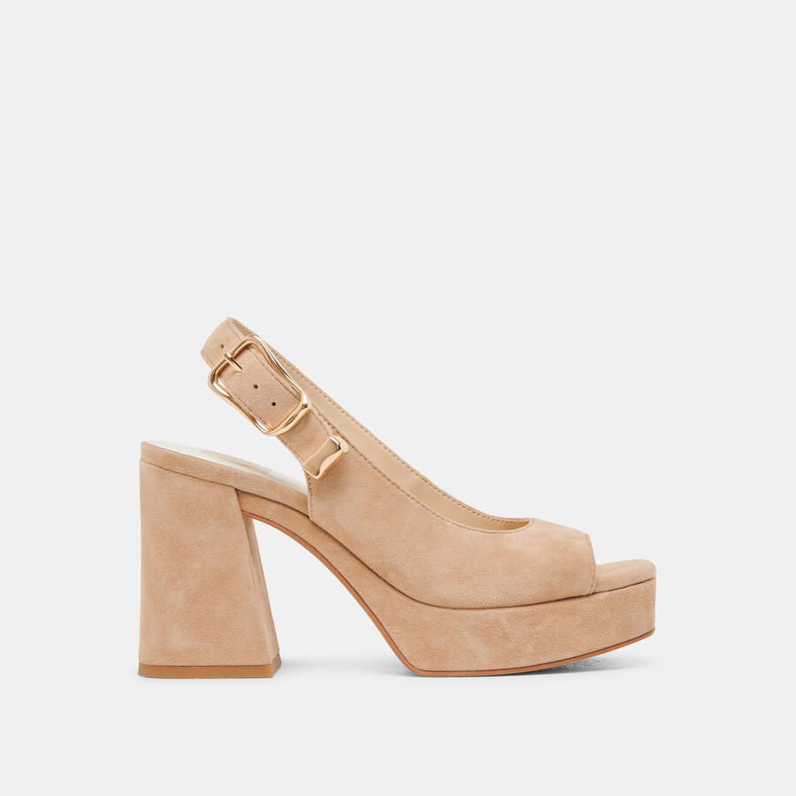 flores heels aus bambus-wildleder