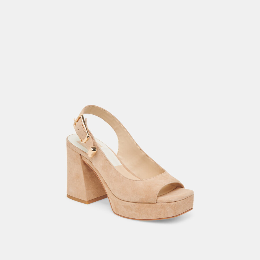flores heels aus bambus-wildleder