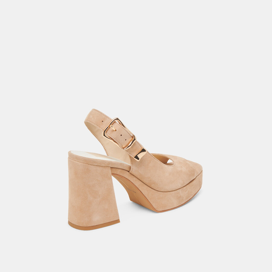 flores heels aus bambus-wildleder