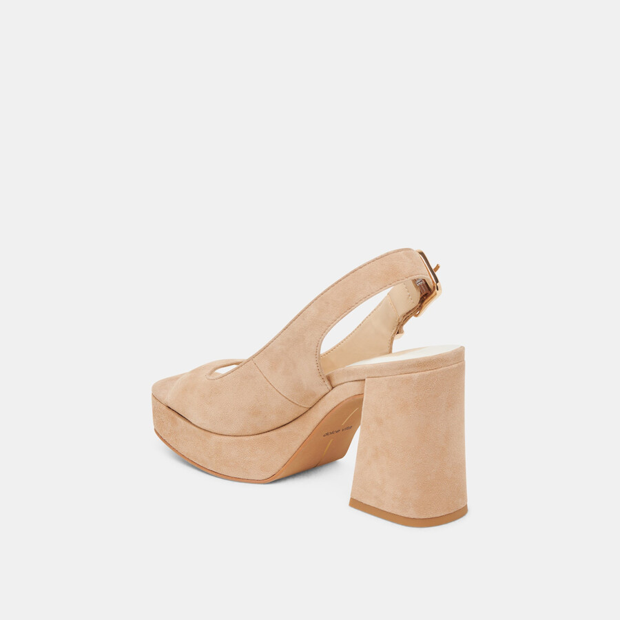 flores heels aus bambus-wildleder