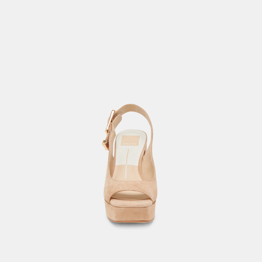 flores heels aus bambus-wildleder