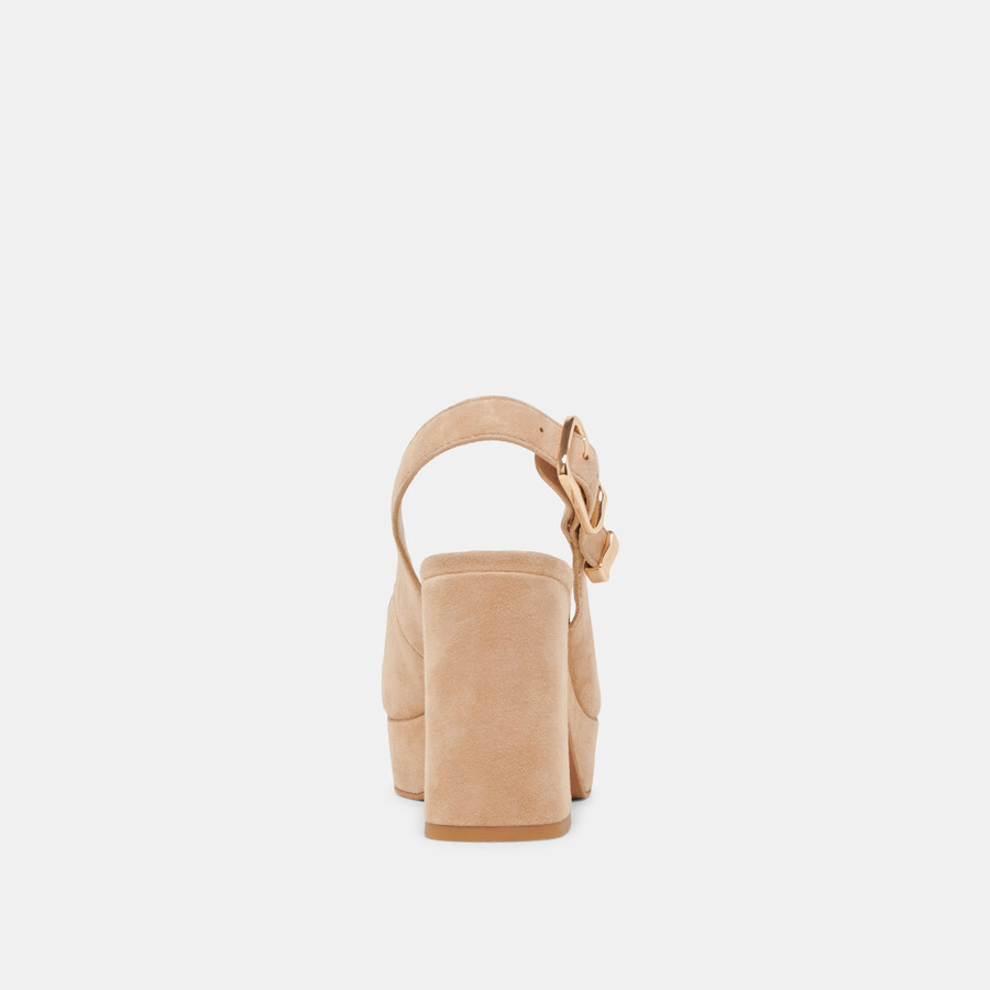 flores heels aus bambus-wildleder