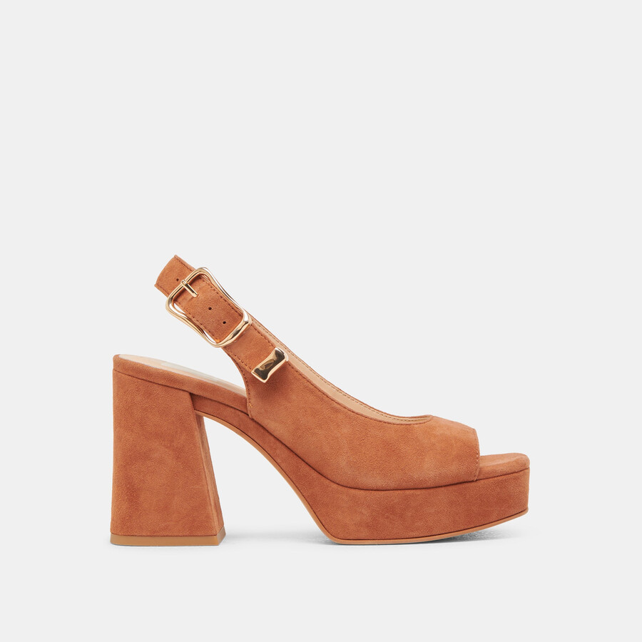flores heels karamellfarbenes wildleder