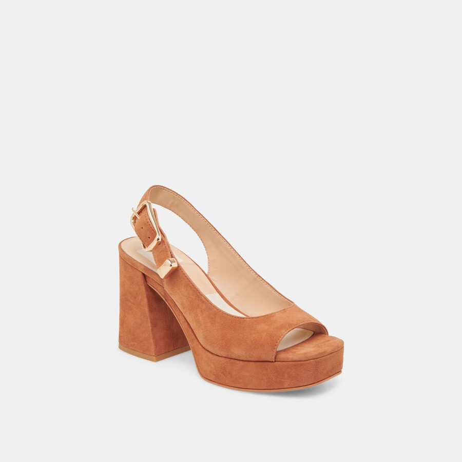 flores heels karamellfarbenes wildleder