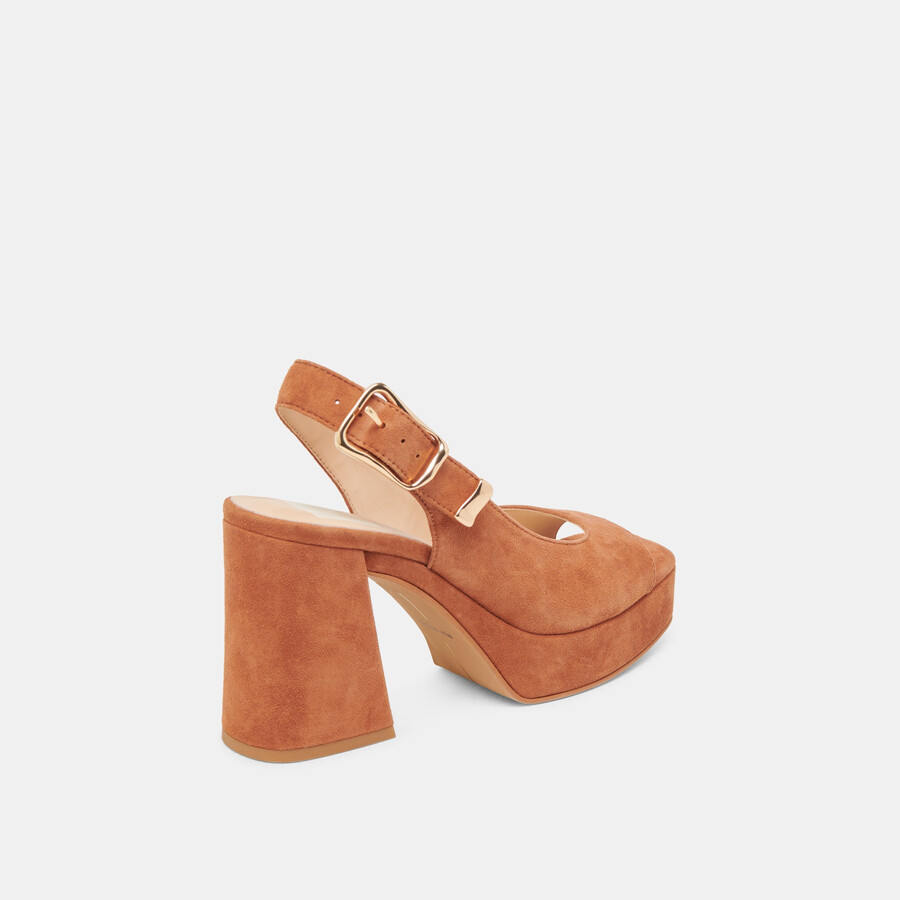 flores heels karamellfarbenes wildleder