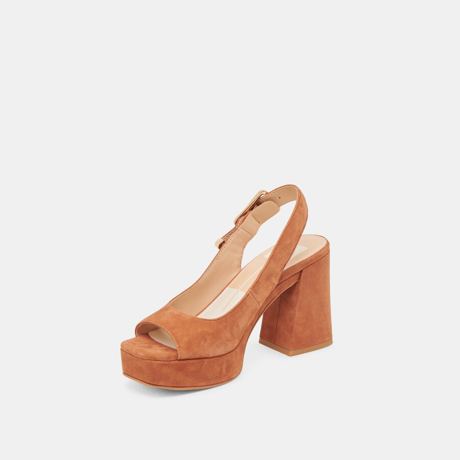 flores heels karamellfarbenes wildleder