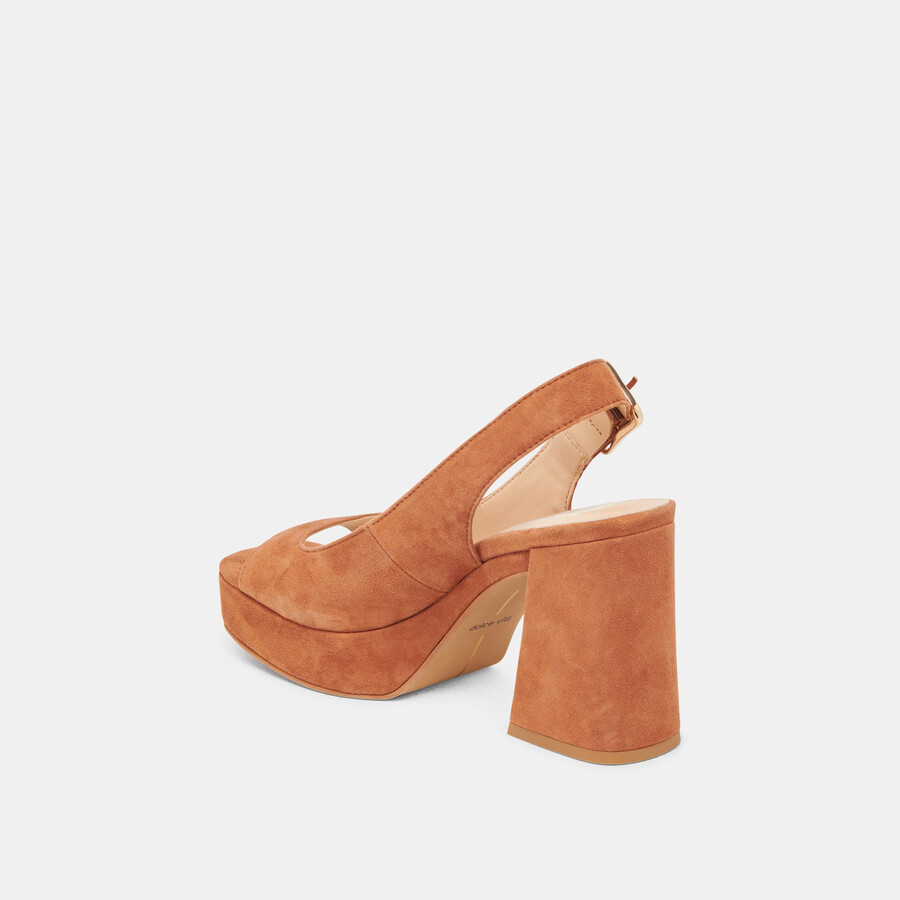 flores heels karamellfarbenes wildleder