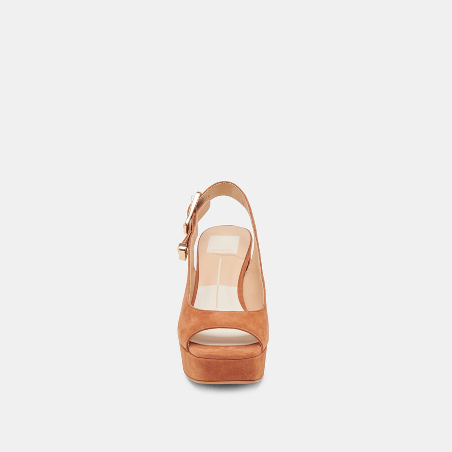 flores heels karamellfarbenes wildleder