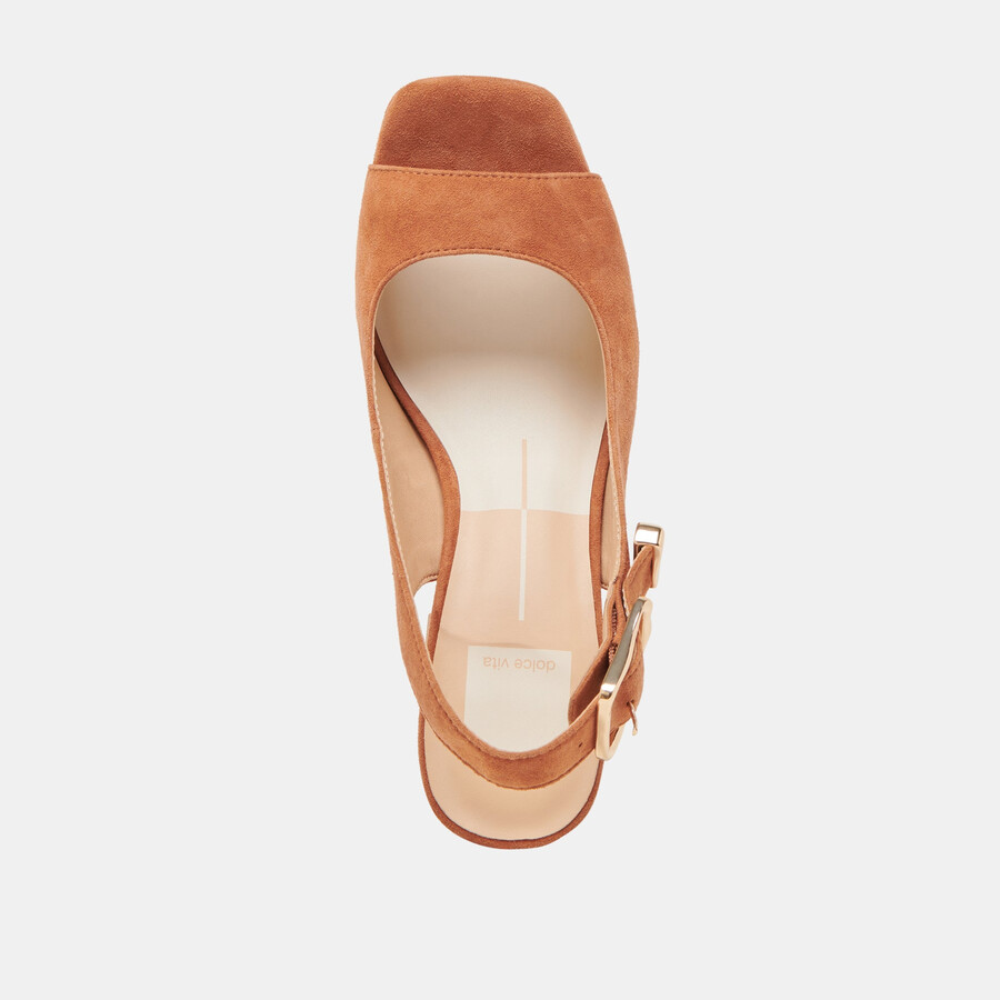 flores heels karamellfarbenes wildleder