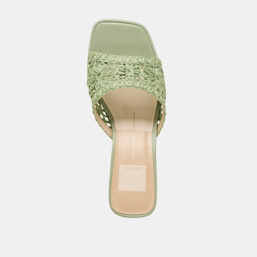 maylah heels sage makramee