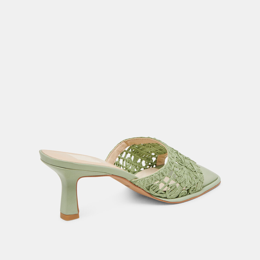 maylah heels sage makramee