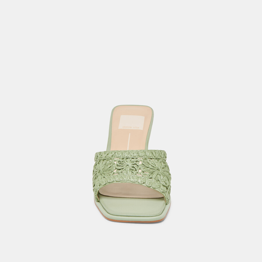 maylah heels sage makramee