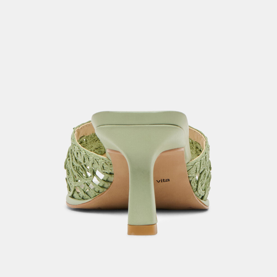 maylah heels sage makramee