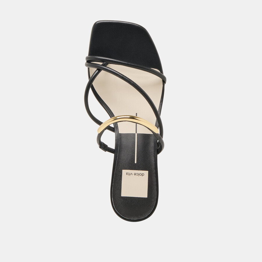 naira heels aus schwarzem leder