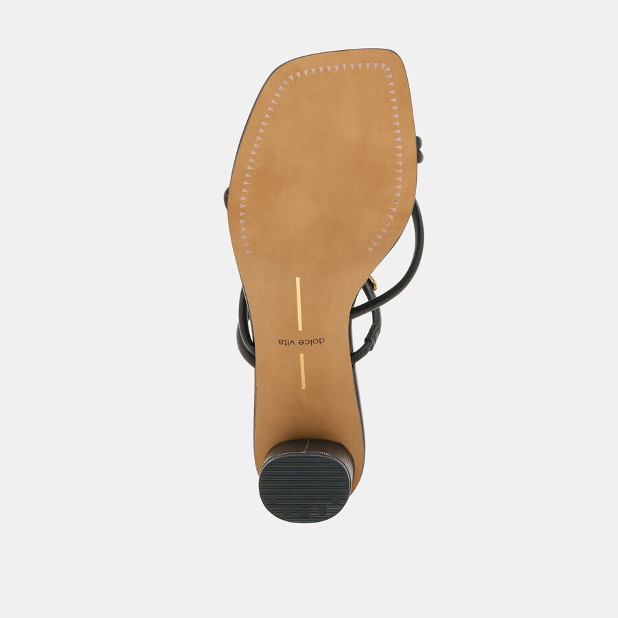 naira heels aus schwarzem leder