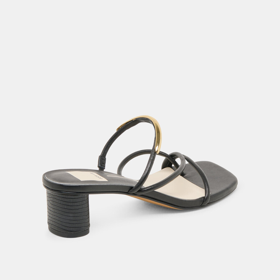 naira heels aus schwarzem leder