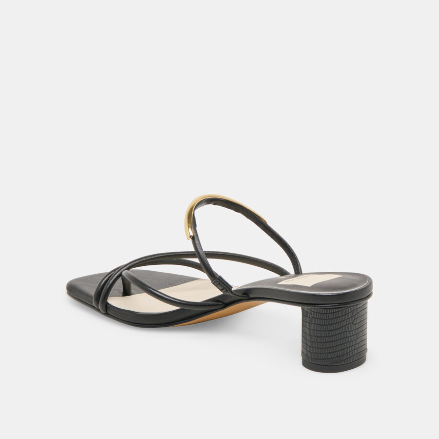 naira heels aus schwarzem leder