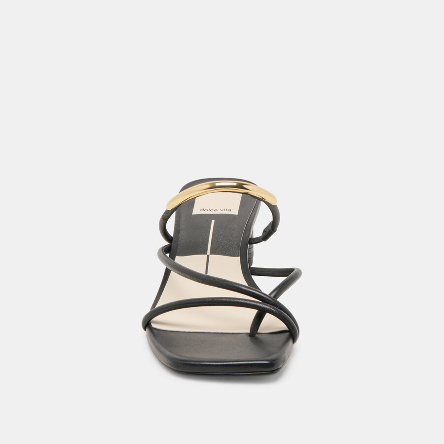naira heels aus schwarzem leder