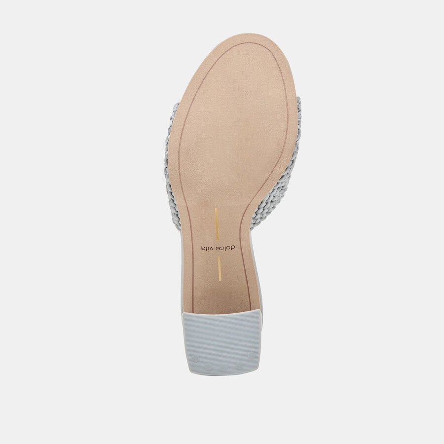 margoe heels hellblauer gewebter satin