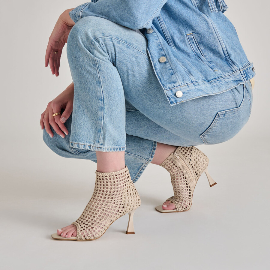 quin heels knochengewebtes leder