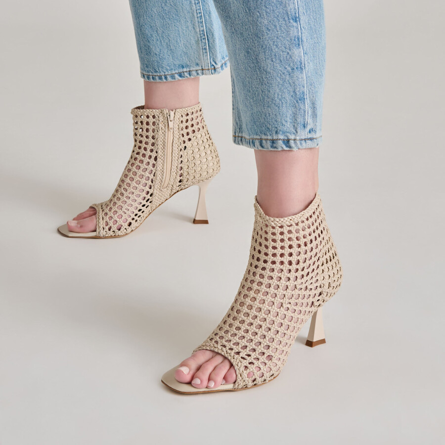 quin heels knochengewebtes leder