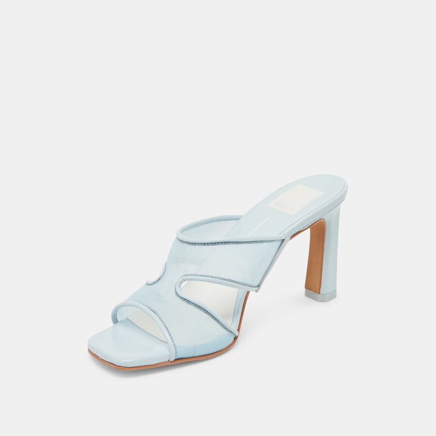 gitel wide heels eisblaues mesh