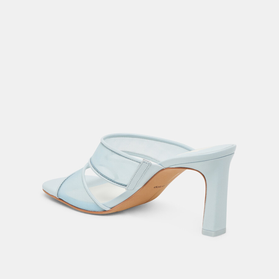 gitel wide heels eisblaues mesh