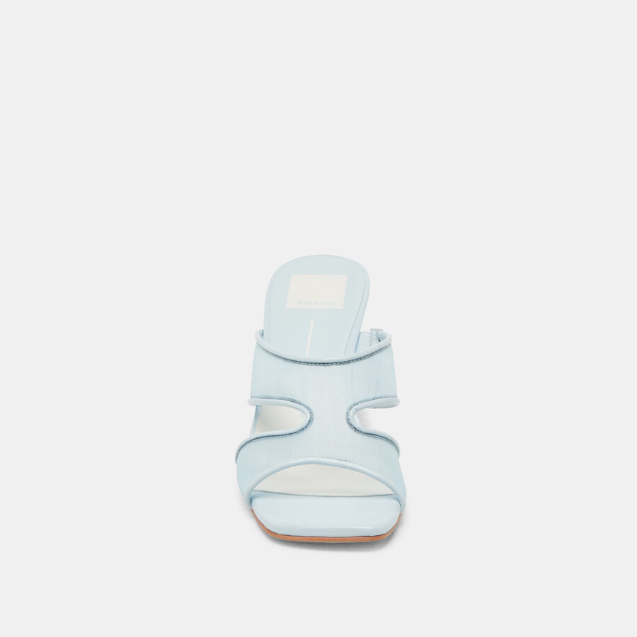 gitel wide heels eisblaues mesh