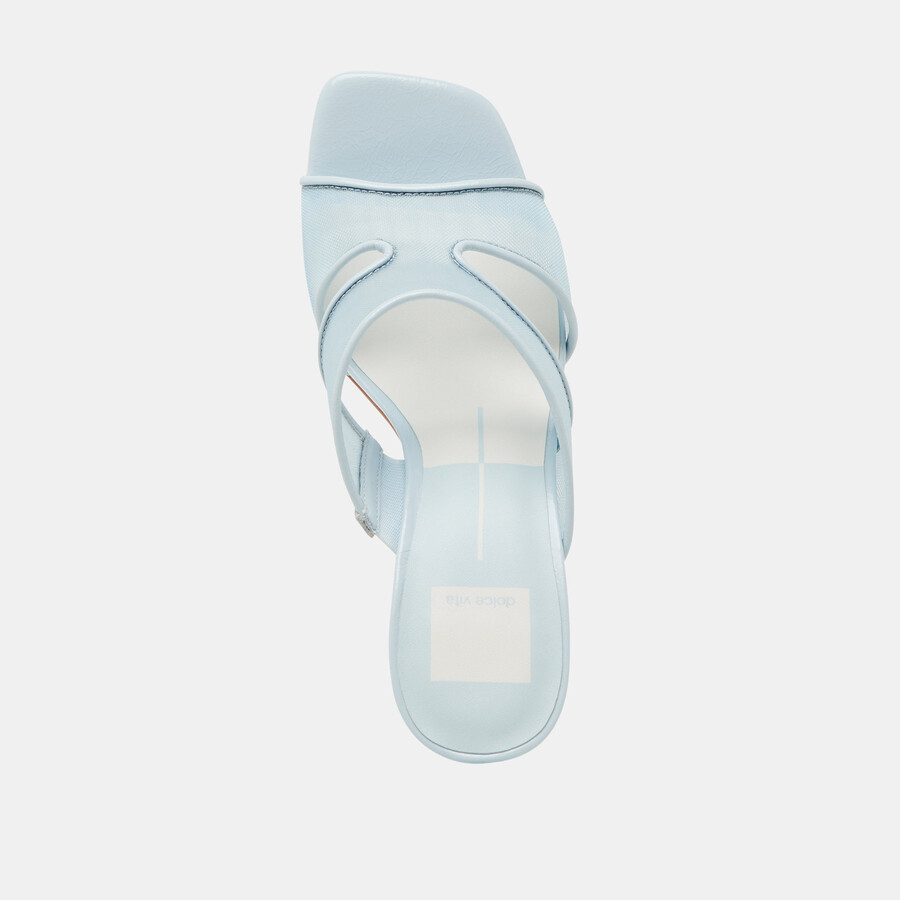gitel wide heels eisblaues mesh