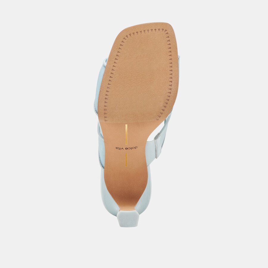 gitel wide heels eisblaues mesh