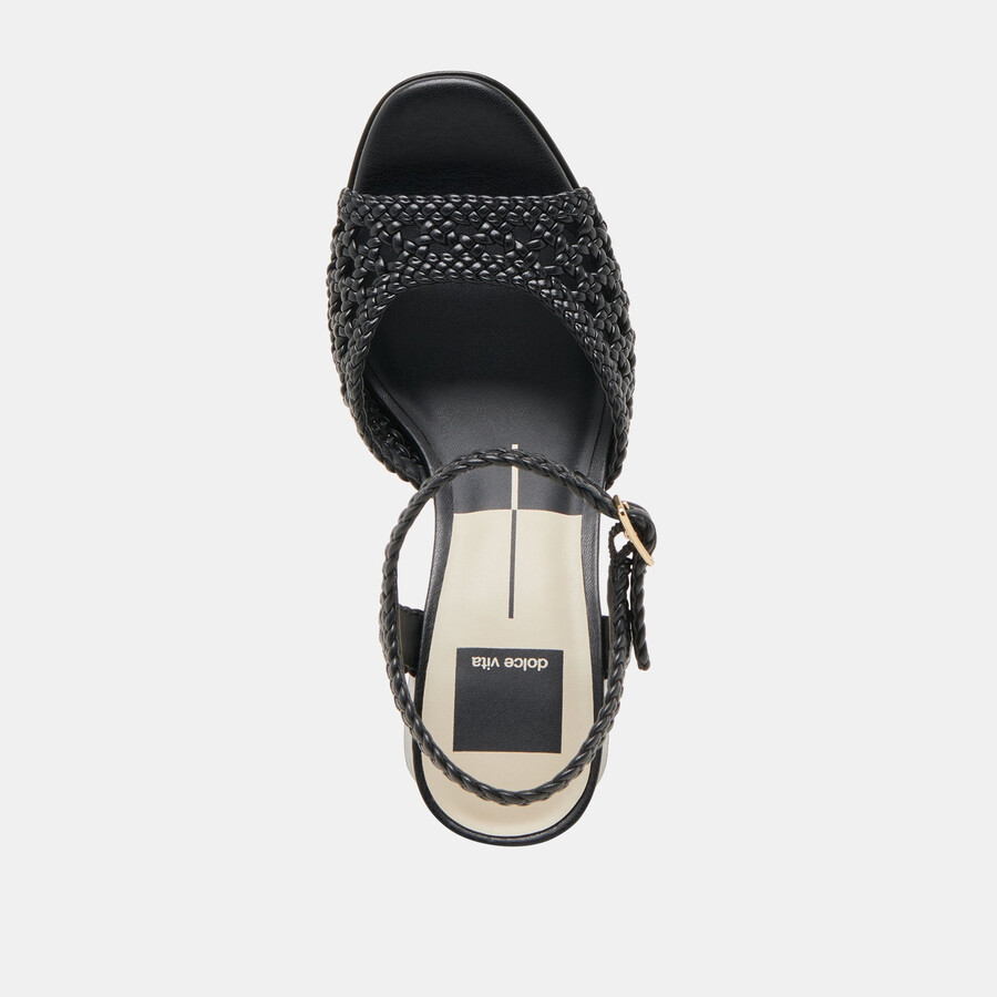 peyten wide heels black woven stella