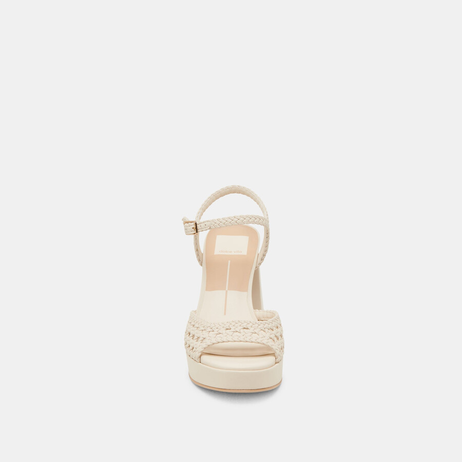peyten wide heels creme woven stella