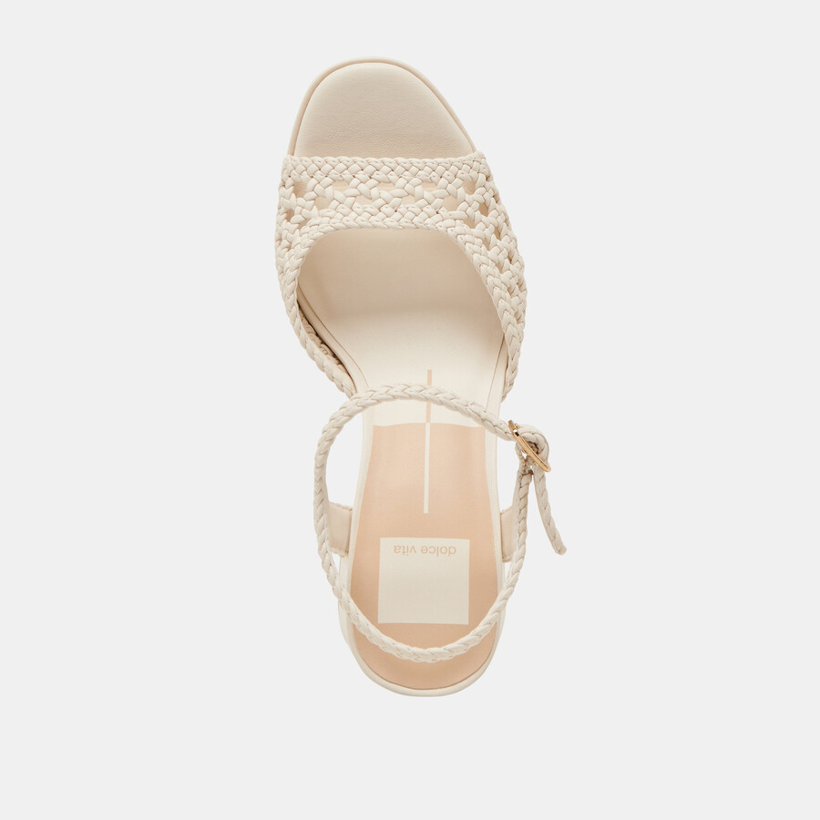peyten wide heels creme woven stella
