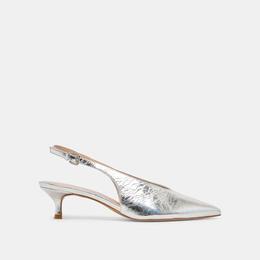 alenna heels silbernes leder im used-look