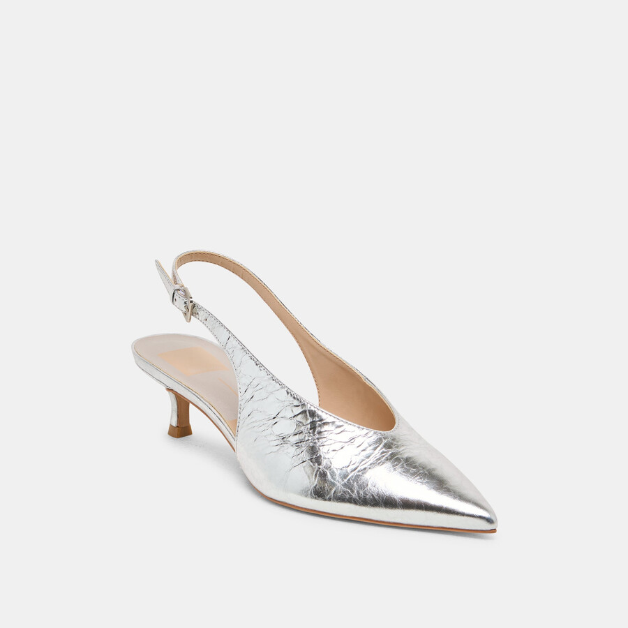 alenna heels silbernes leder im used-look