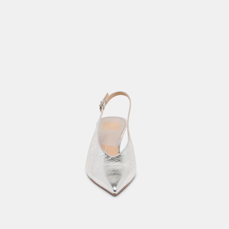 alenna heels silbernes leder im used-look