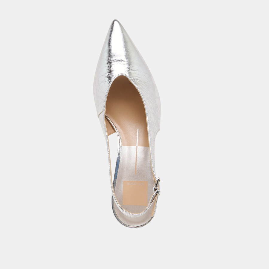 alenna heels silbernes leder im used-look