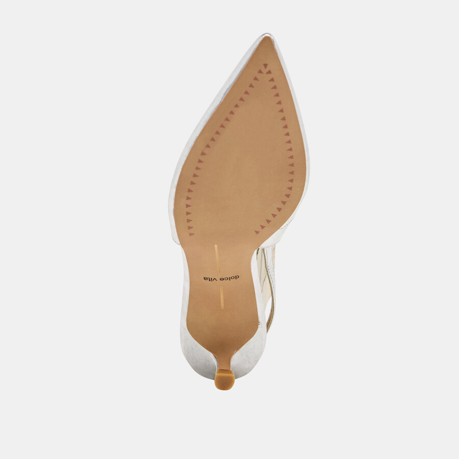 alenna heels silbernes leder im used-look