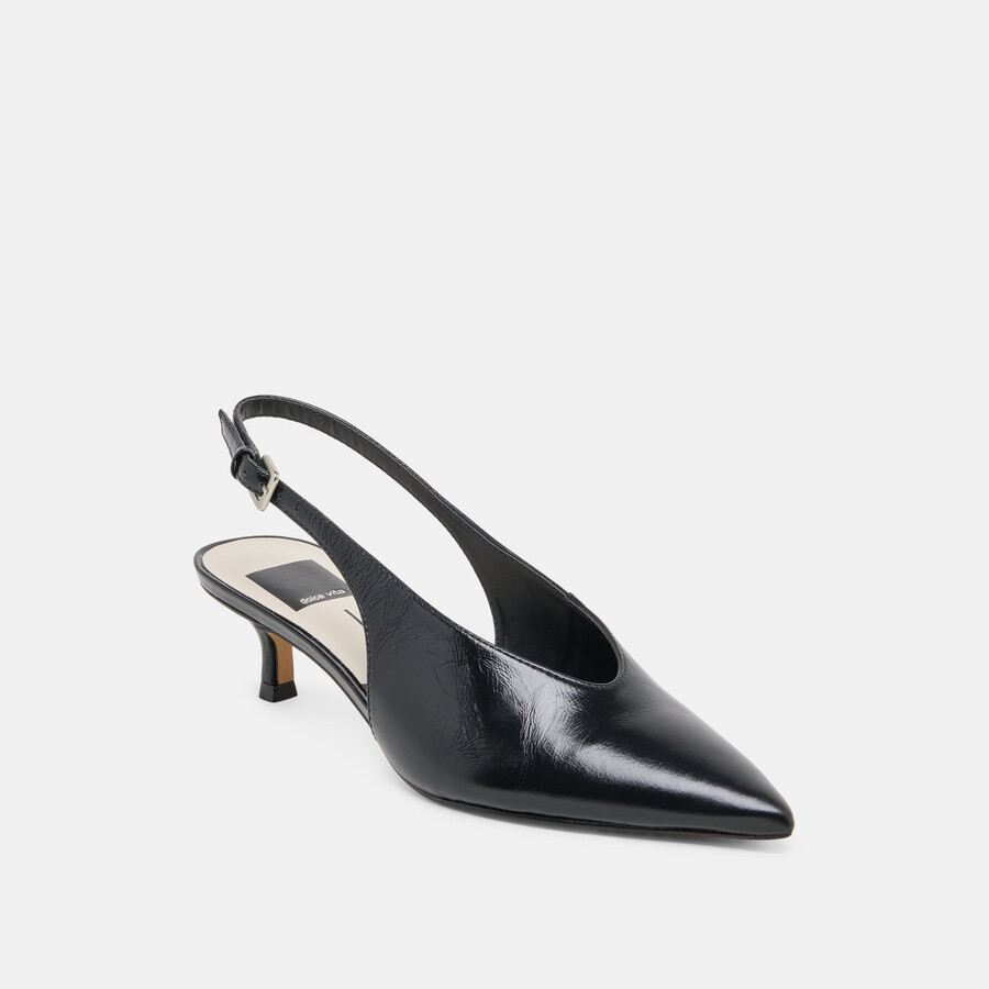 alenna heels midnight crinkle lackleder