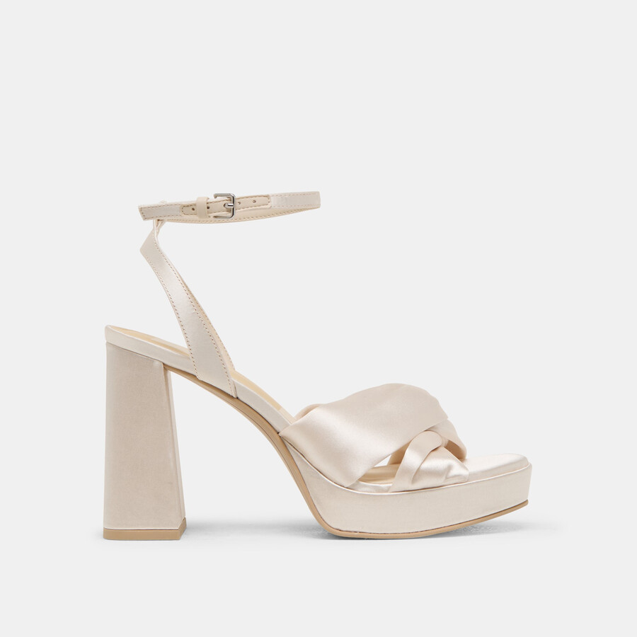 parlo heels elfenbein satin