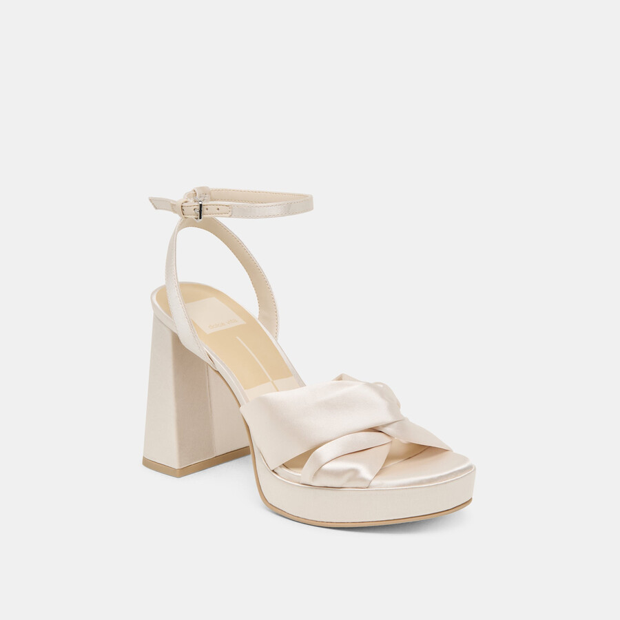 parlo heels elfenbein satin