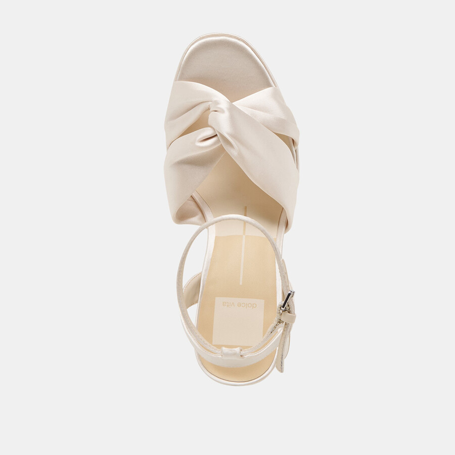 parlo heels elfenbein satin