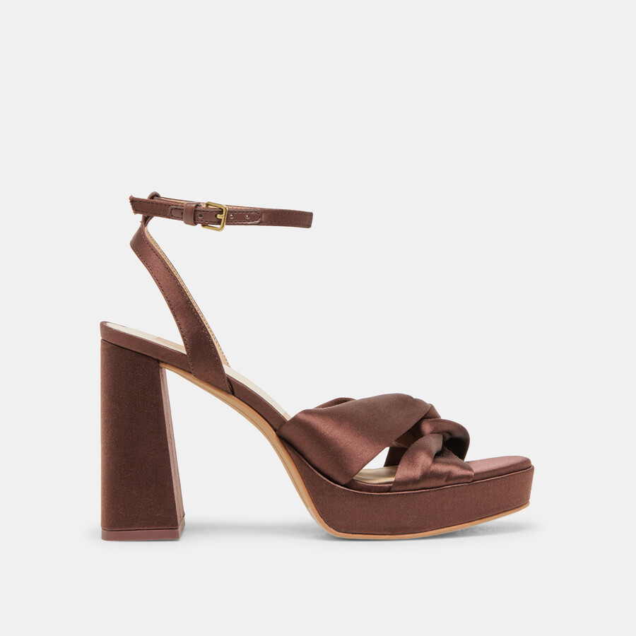 parlo heels mittelbrauner satin