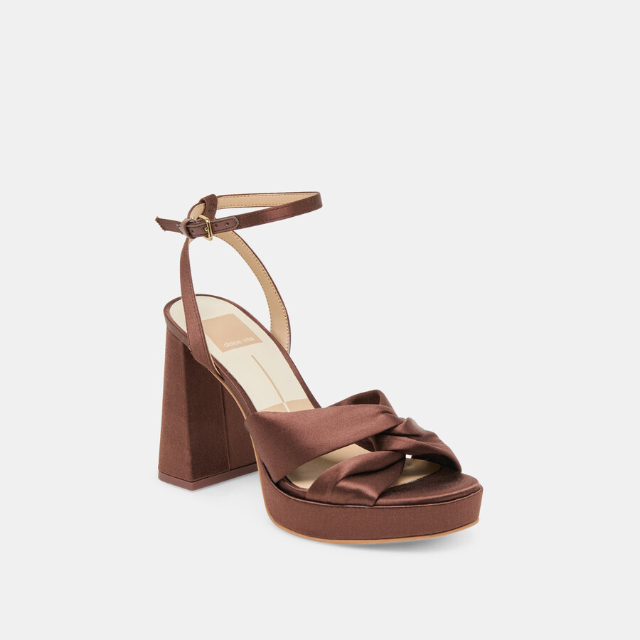 parlo heels mittelbrauner satin