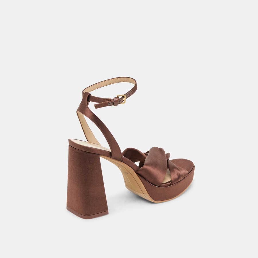 parlo heels mittelbrauner satin