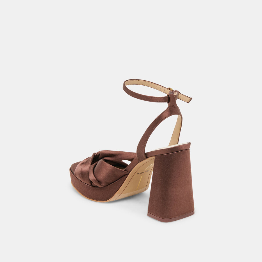 parlo heels mittelbrauner satin