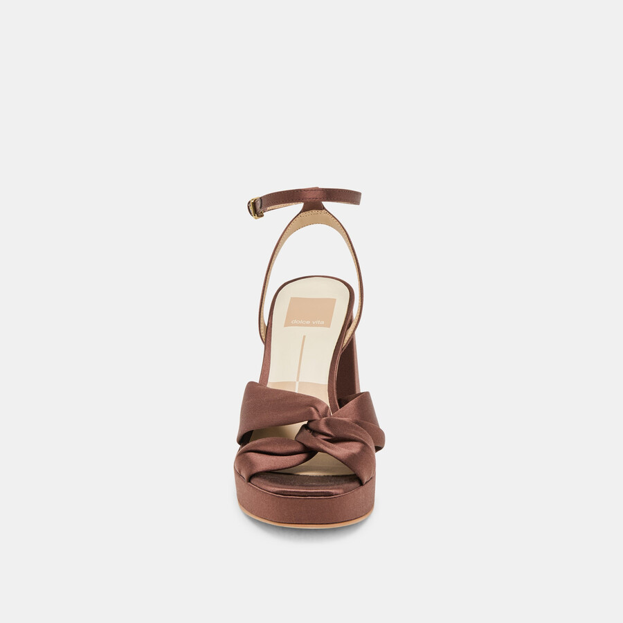 parlo heels mittelbrauner satin