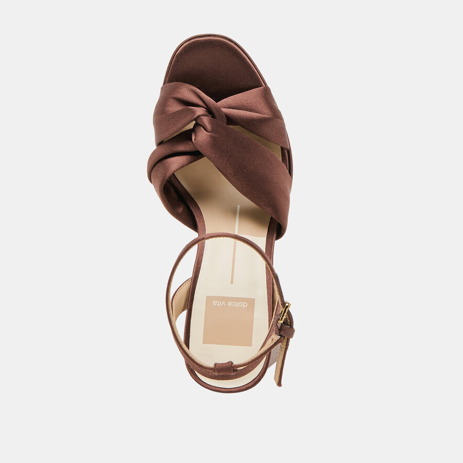 parlo heels mittelbrauner satin