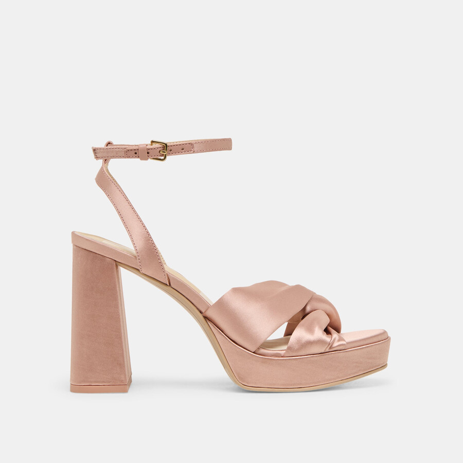 parlo heels aus rosafarbenem satin