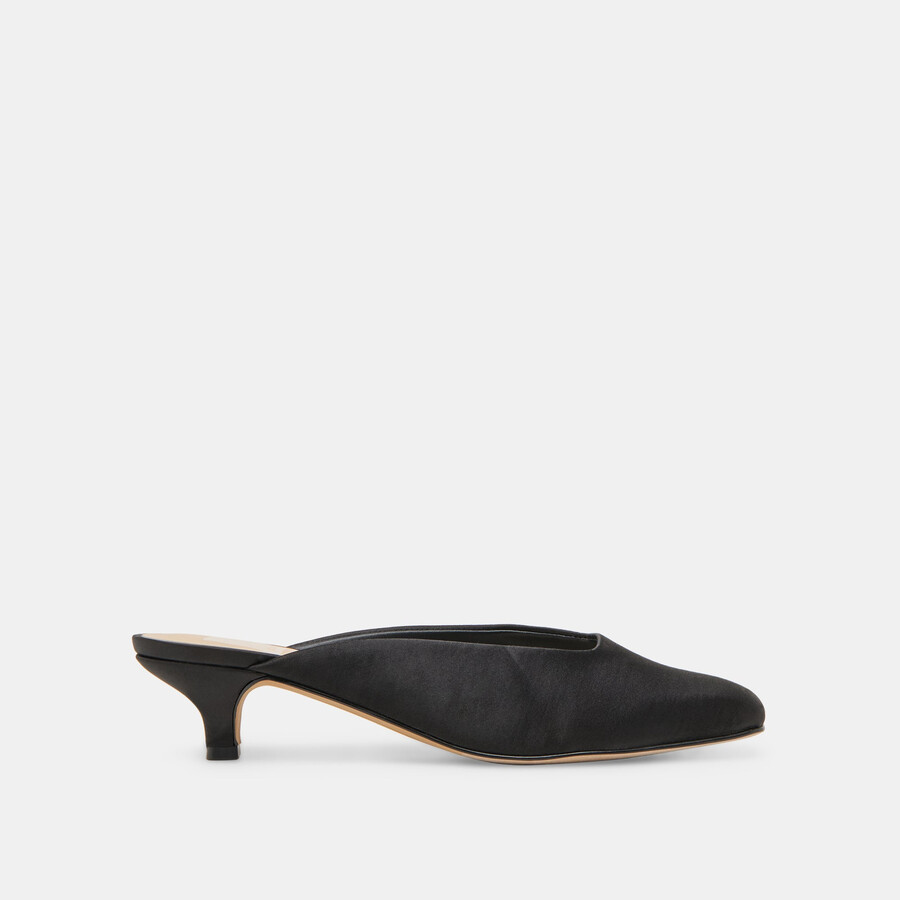 umara heels onyx satin
